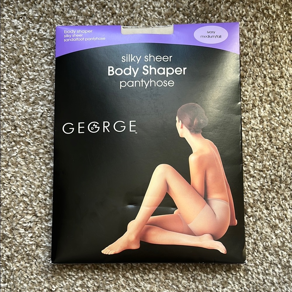 George Silky Sheer Ivory Body Shaper Pantyhose